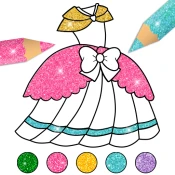 Glitter Coloring Book: Dresses Premium Mod