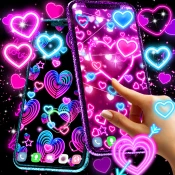 Neon hearts live wallpaper No Ads Premium